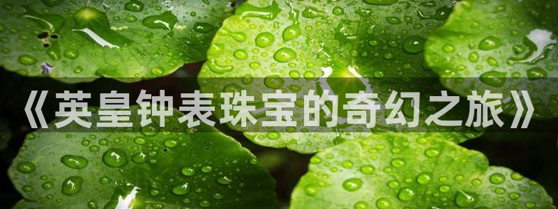 新宝5日740005蔻：《英皇钟表珠宝的奇幻之旅》