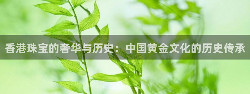 新宝5苹果手机下载：香港珠宝的奢华与历史：中国黄金文化的历史传承